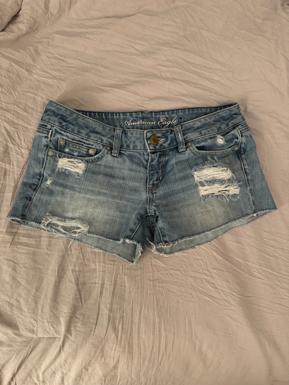 American Eagle denim low-rise shorts